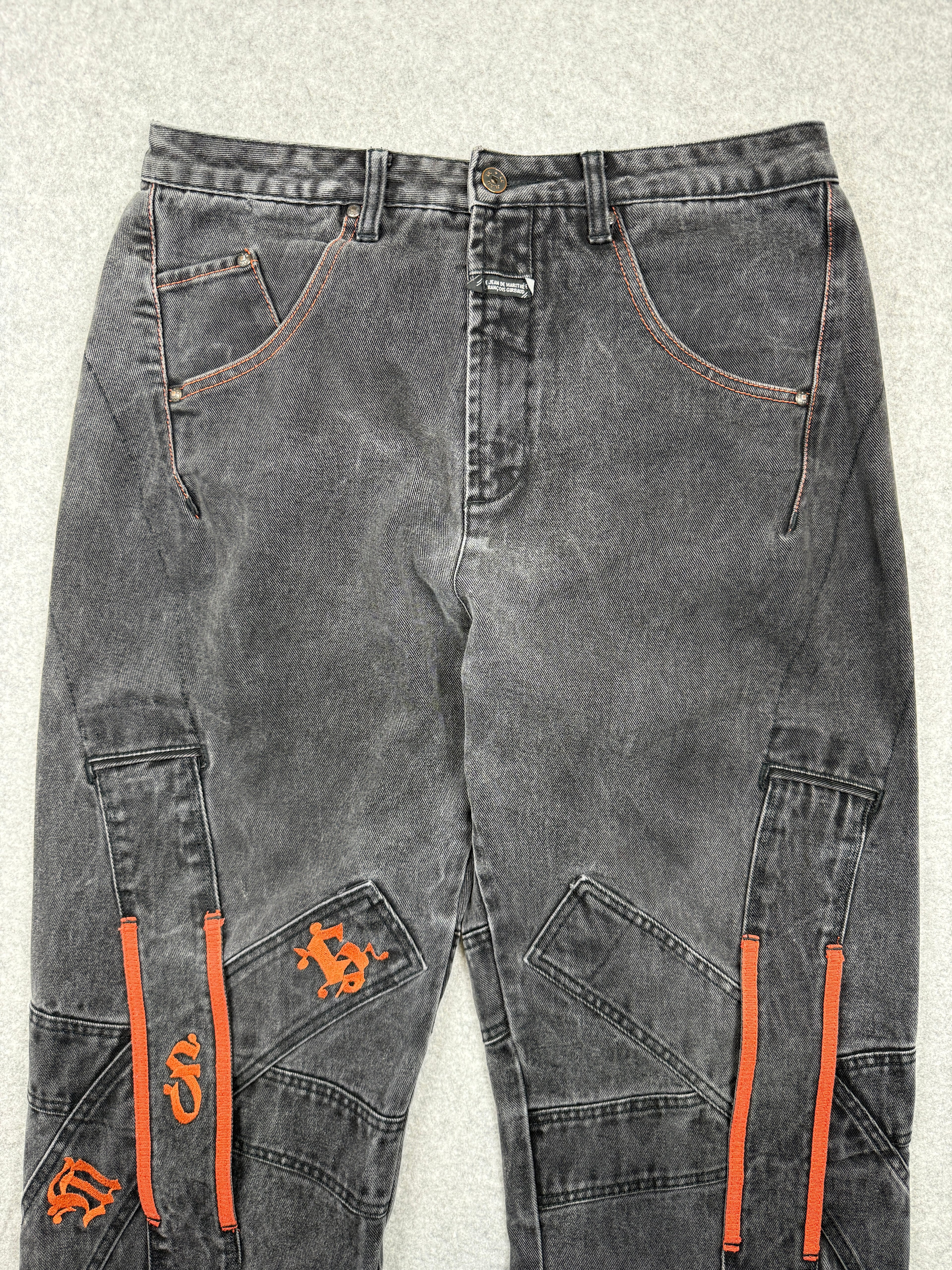 Marithé François Girbaud Panel Moto Cargo Denim Jeans (USED)