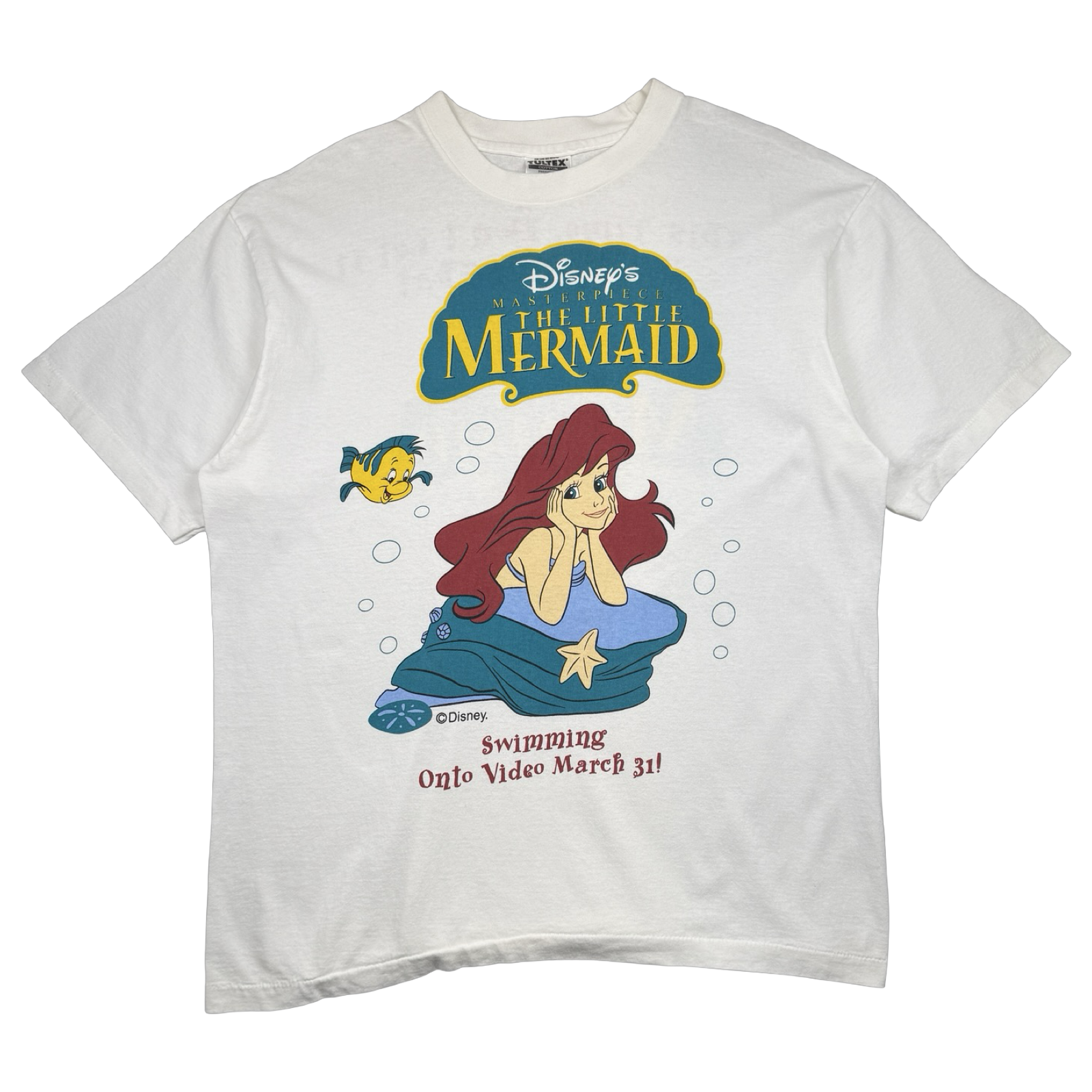 Vintage The Little Mermaid Promo Tee White