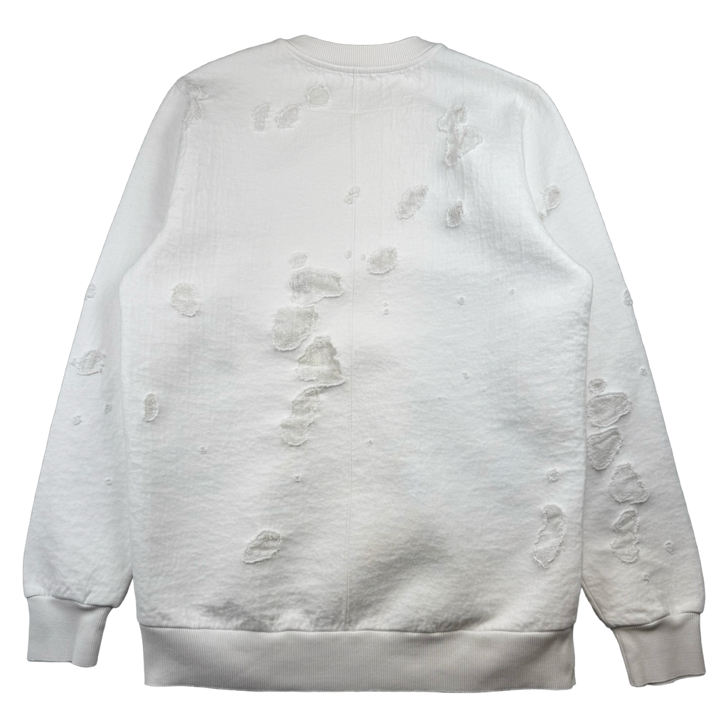 Givenchy Paris Destroyed Sweatshirt White