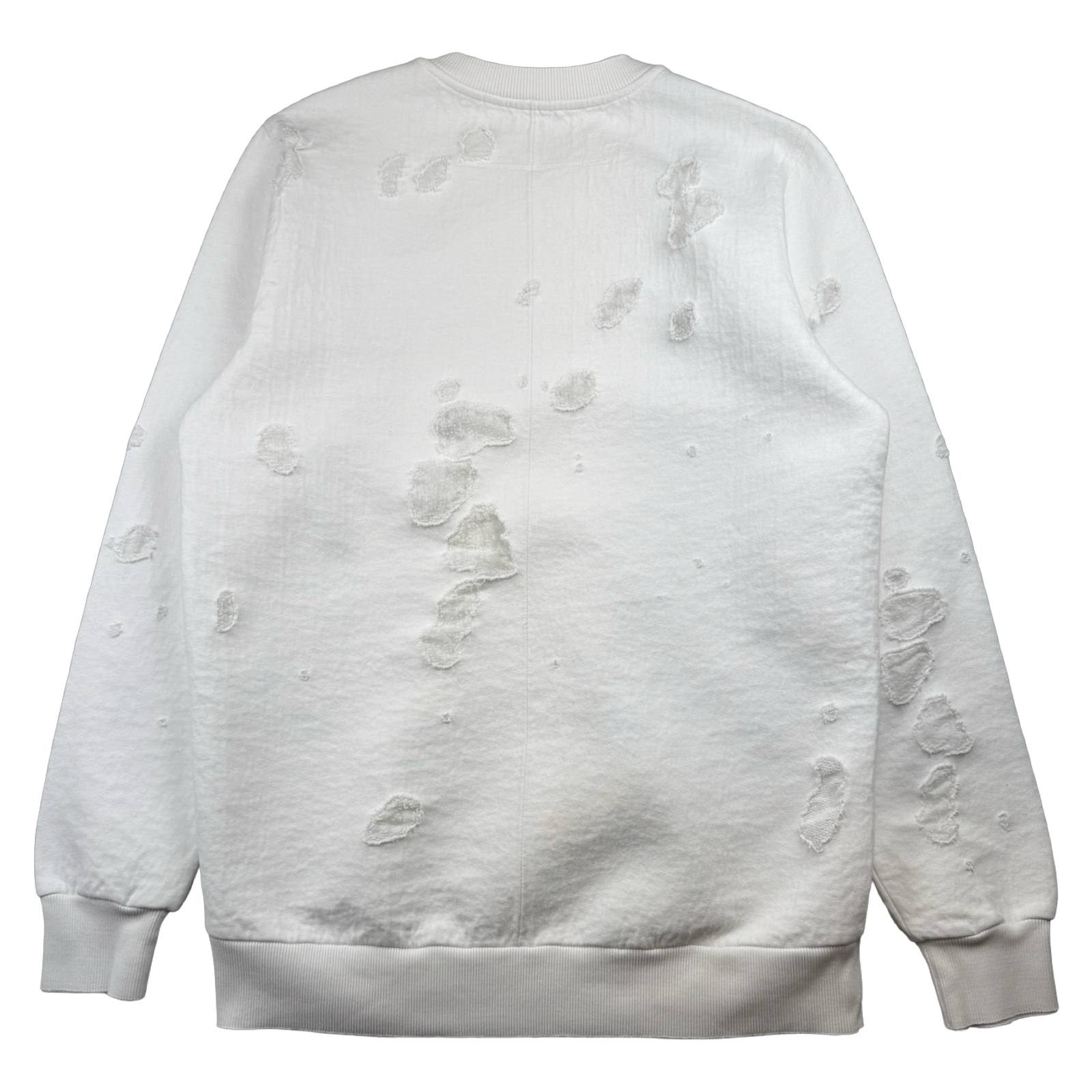 Givenchy Paris Destroyed Sweatshirt White