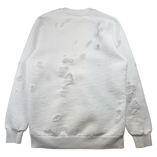 Givenchy Paris Destroyed Sweatshirt White