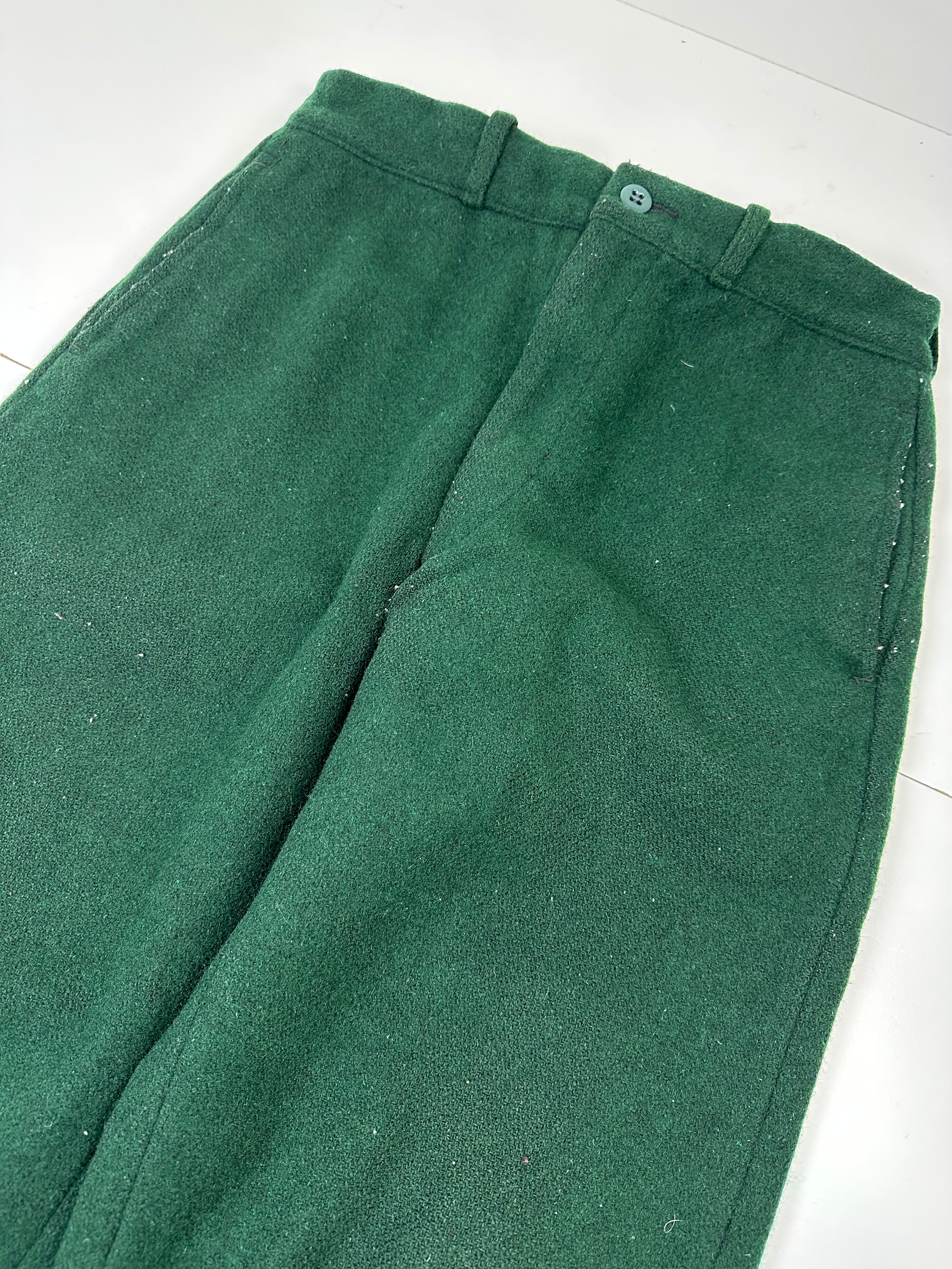 Vintage Wool Pants Green