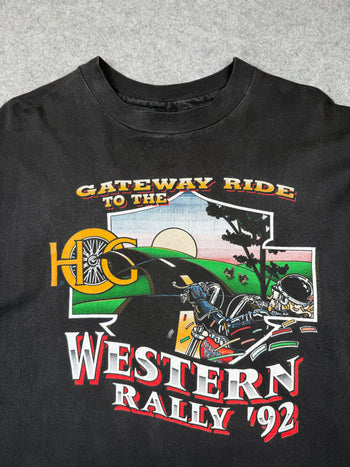Vintage Harley Davidson Western Rally Tee Black