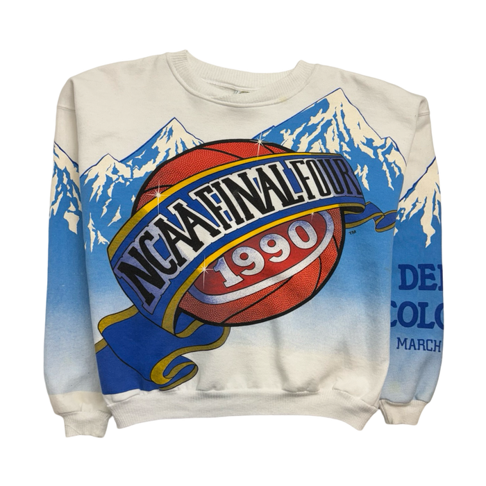 Vintage 90s NCAA FInal Four Sweatshirt White | Vitnage Clothing Store Canada