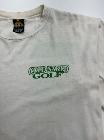 (M) Vintage Coed Naked Golf Tee White