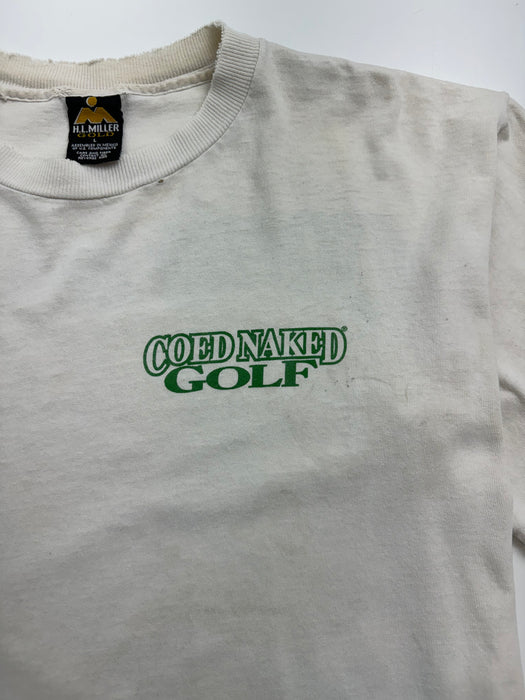 (M) Vintage Coed Naked Golf Tee White | Vitnage Clothing Store Canada