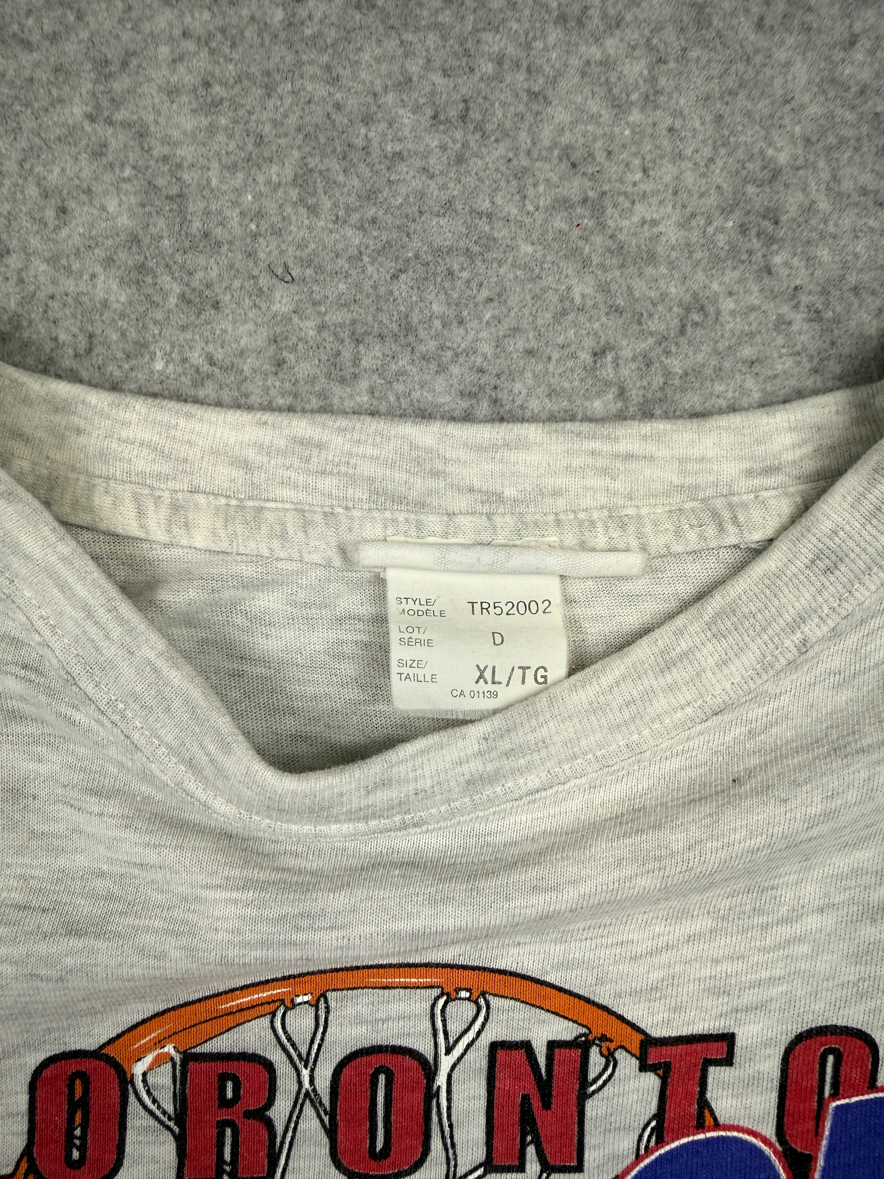 Vintage 1994 Toronto Raptors Mascot Logo Tee Grey