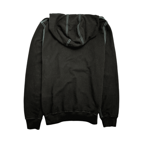 Stone Island Embroidered GD Logo Hoodie Black/Blue (USED)
