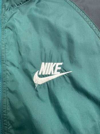 Vintage 90s Nike Windbreaker Zip-Up Pine Green