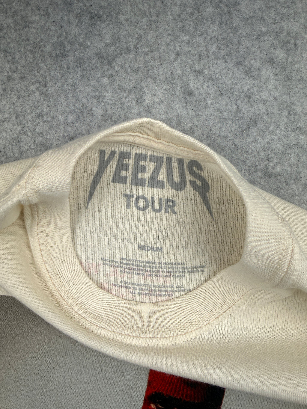 Kanye West Yeezus Tour Red Ski Mask Tee White