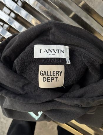Gallery dept x Lanvin Black paint splattered hoodie