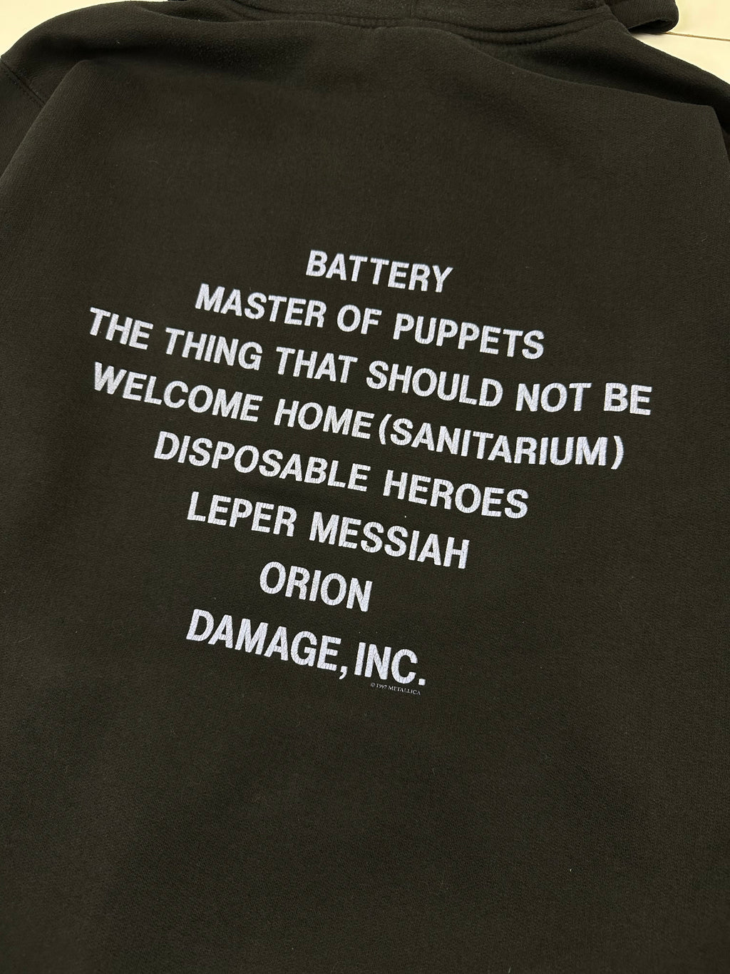 Vintage Metallica Master Of Puppets Hoodie Black
