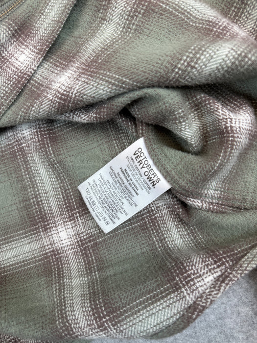OVO Zip Up Flannel Green (USED) | Vitnage Clothing Store Canada