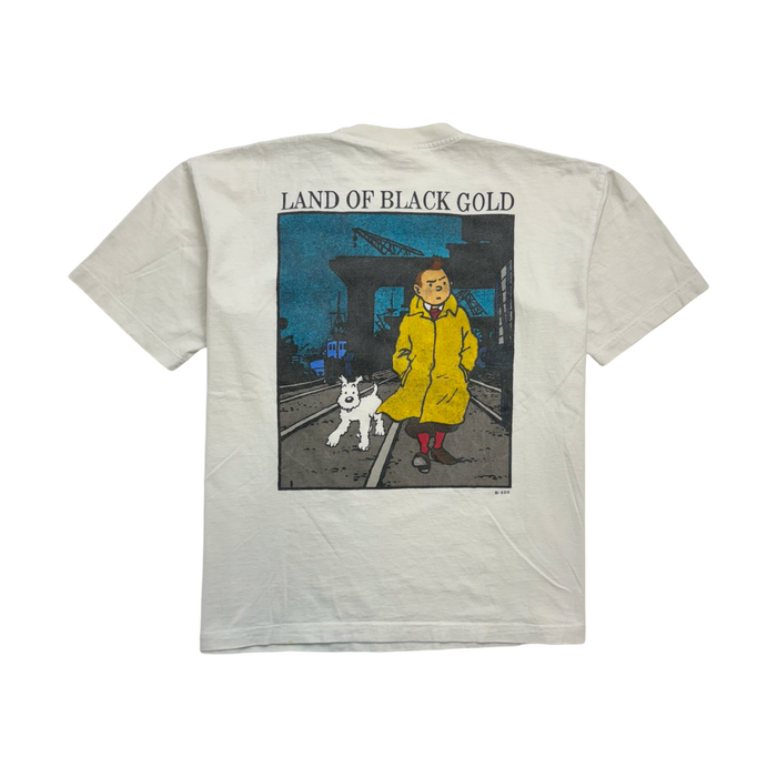 (M) Vintage The Adventures Of Tin Tin Tee White | Vitnage Clothing Store Canada