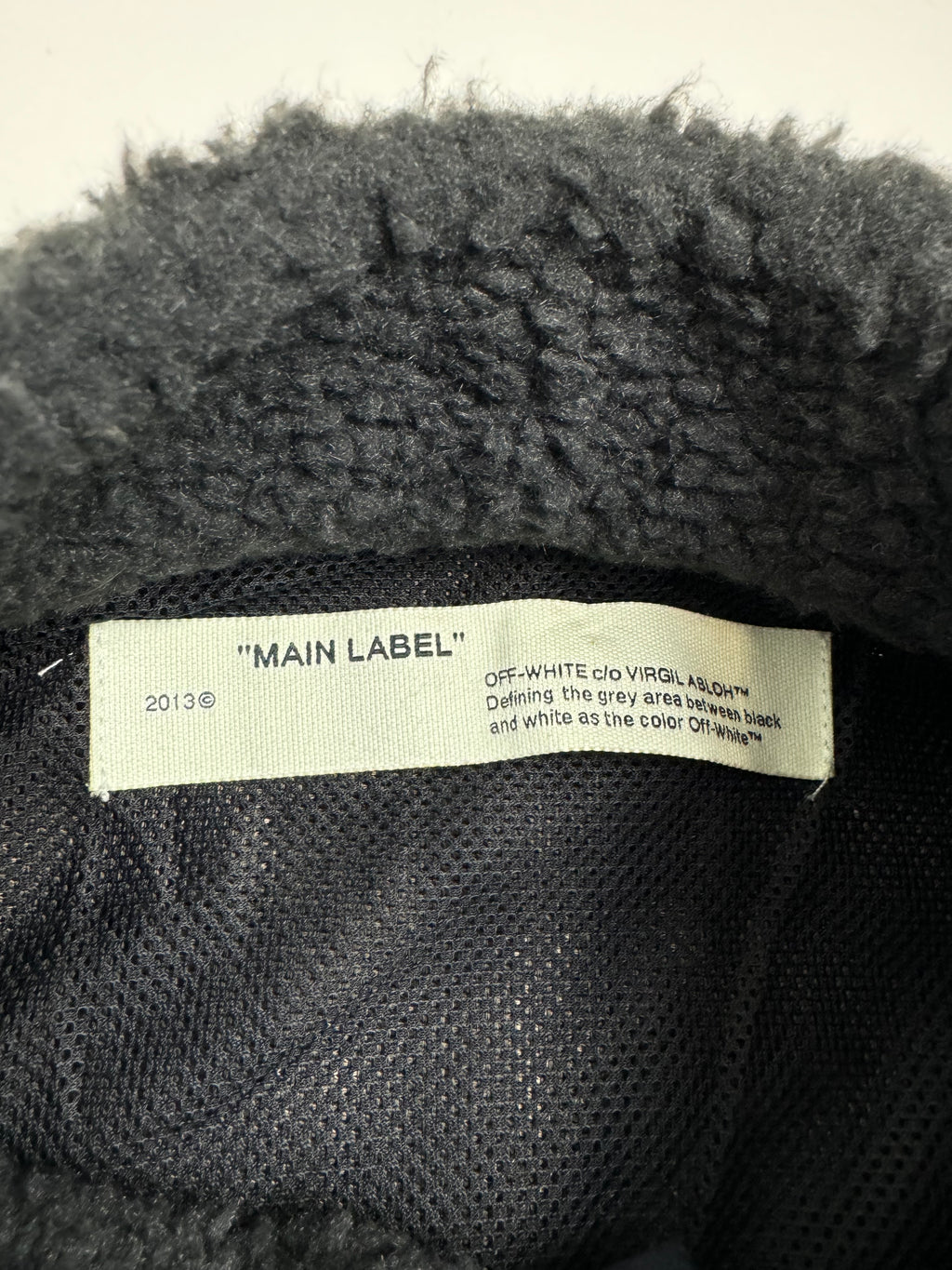 Off-white Logo Plaque Half Zip Fleece Black (USED)