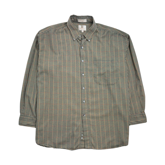 (XL) Vintage Viyella Flannel Button Up Light Brown