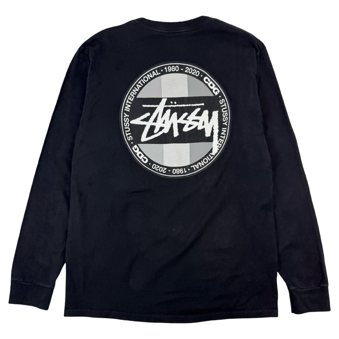 Stussy x Comme Des Garcons Dot L/S Tee Black (USED) | Vitnage Clothing Store Canada