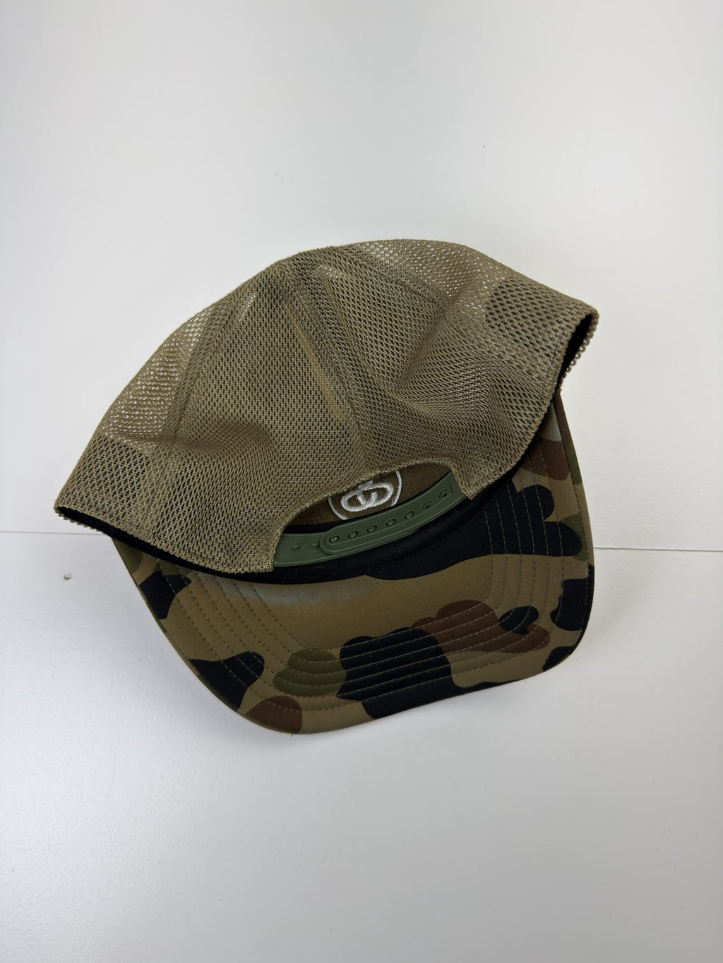 BAPE x Stussy Trucker Mesh Hat Green (USED)