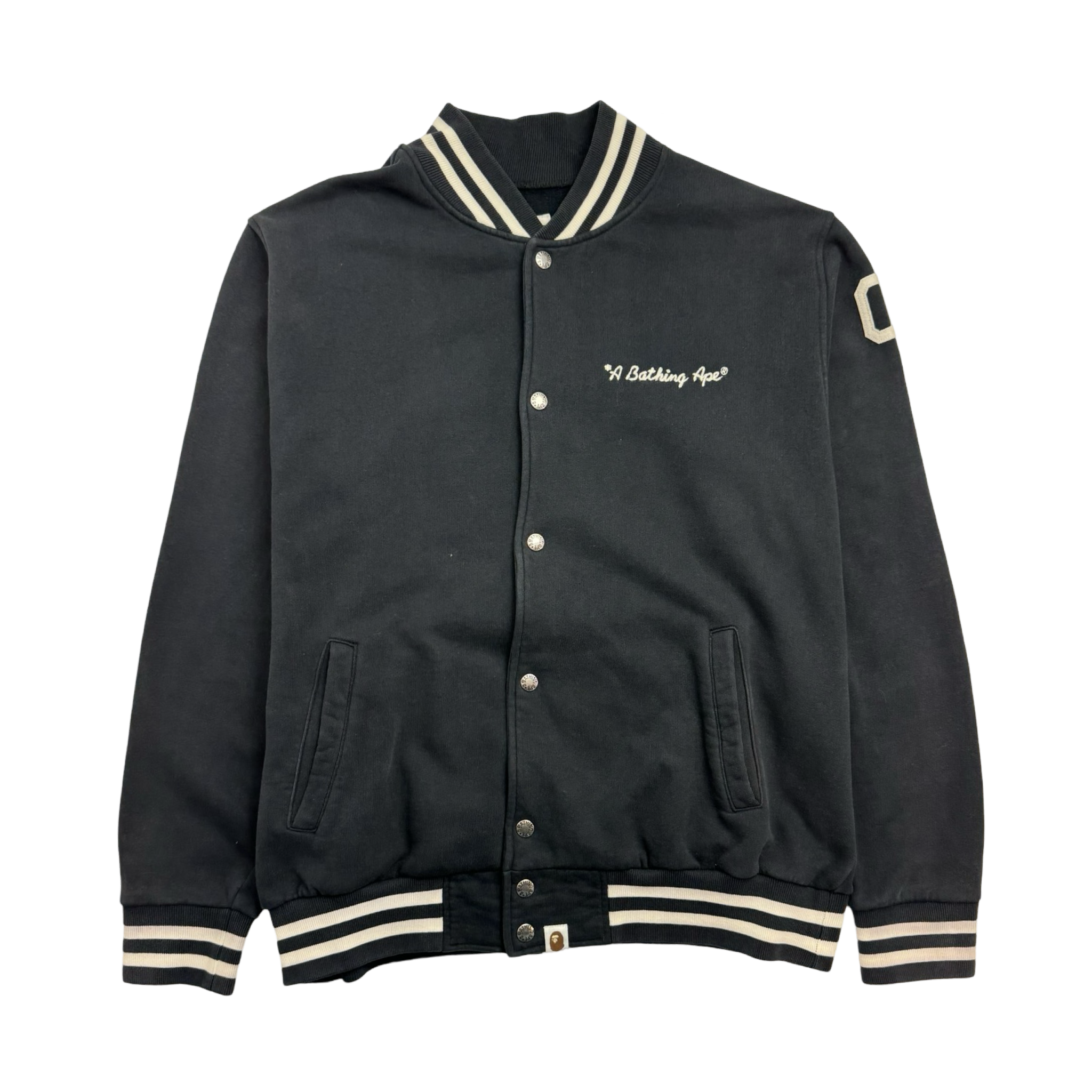 BAPE General Corduroy Varsity Jacket Black (USED)