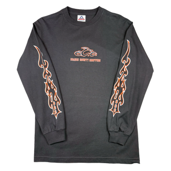 Vintage Orange County Choppers Flame Sleeve L/S Tee Black/Orange