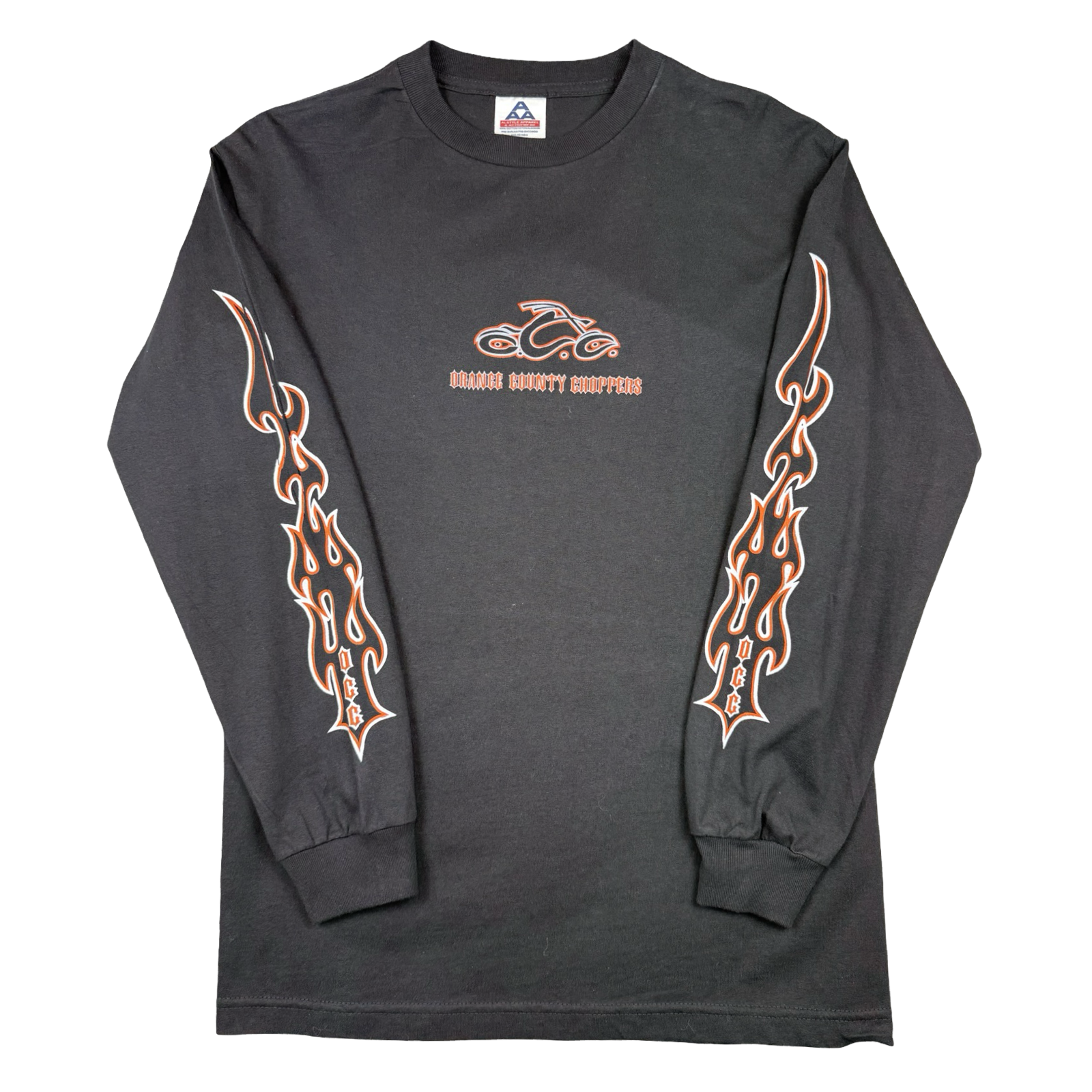Vintage Orange County Choppers Flame Sleeve L/S Tee Black/Orange
