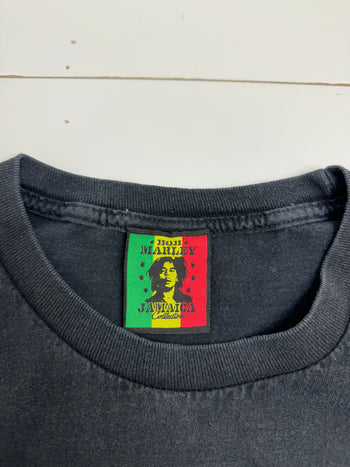 (L) Vintage Bob Marley Lion Tee Black