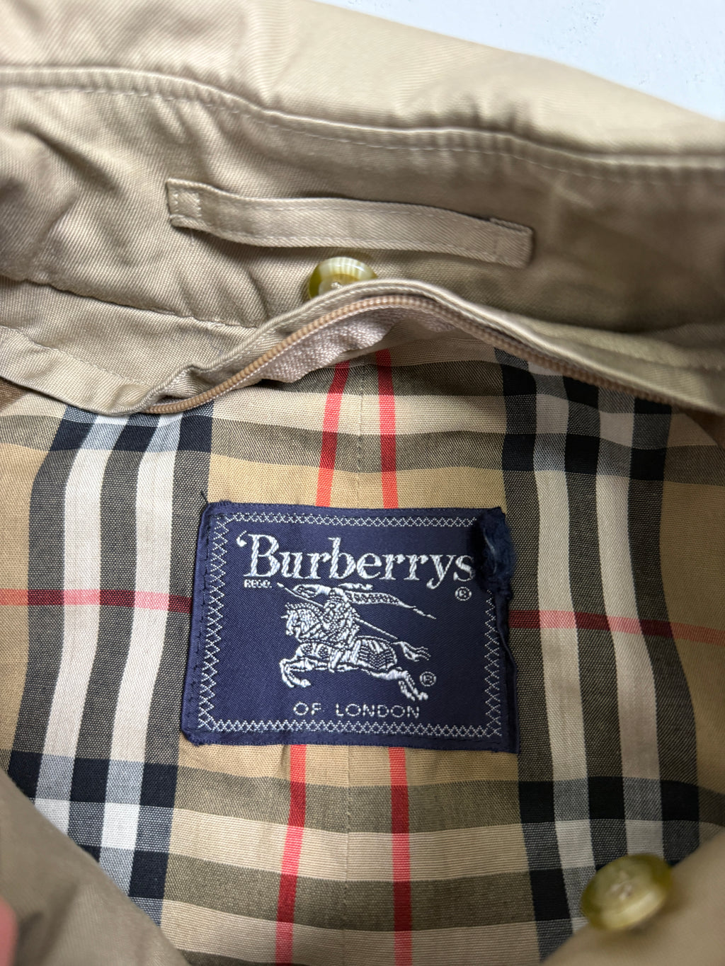 Vintage Men's Burberry Trench Coat Beige