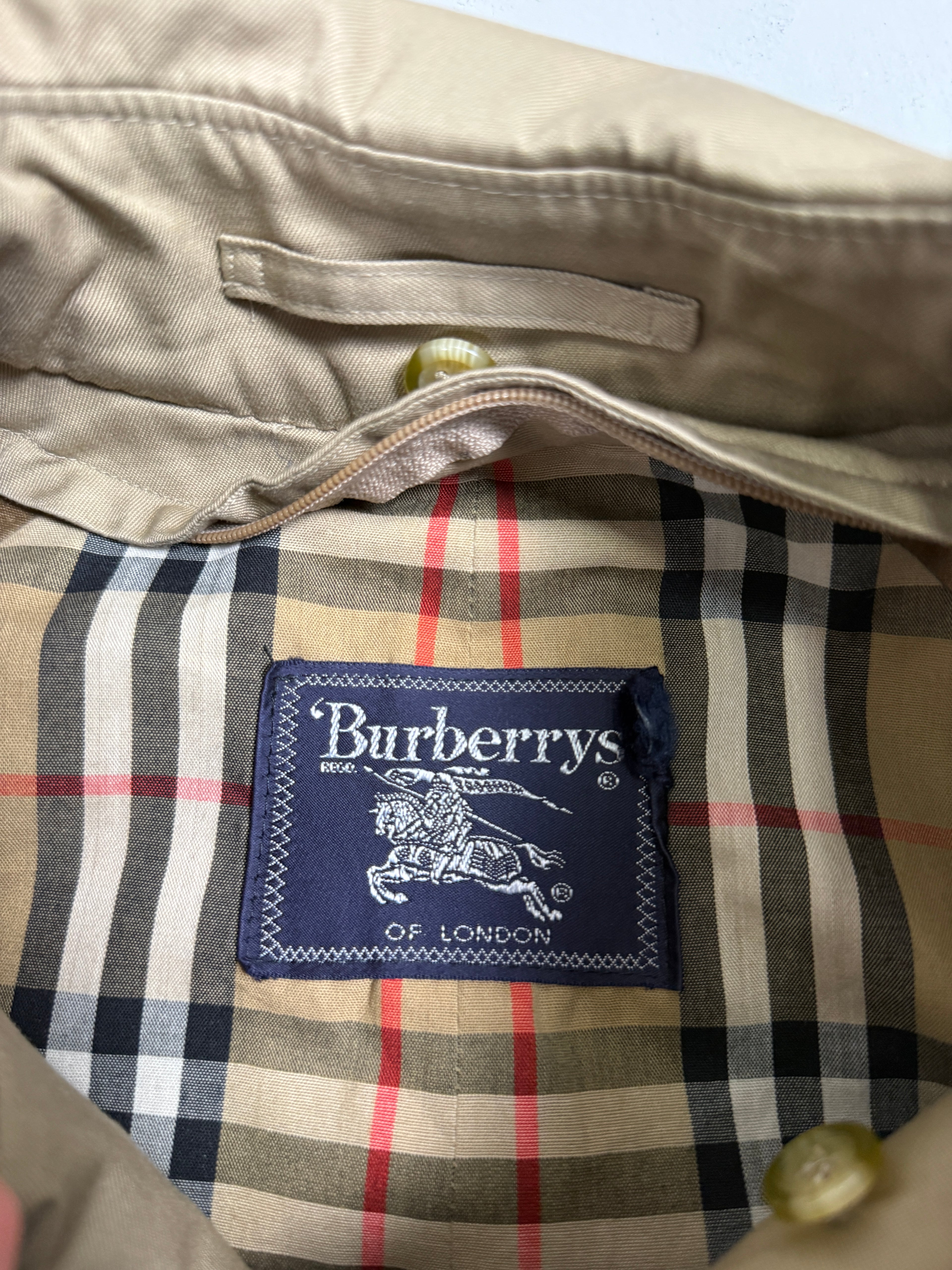 Vintage Men's Burberry Trench Coat Beige