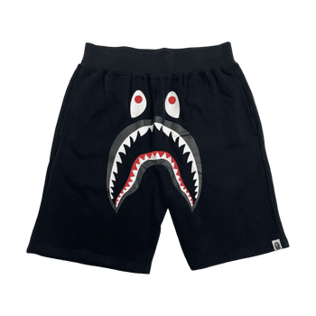 (XL) BAPE Shark Sweat Shorts Black