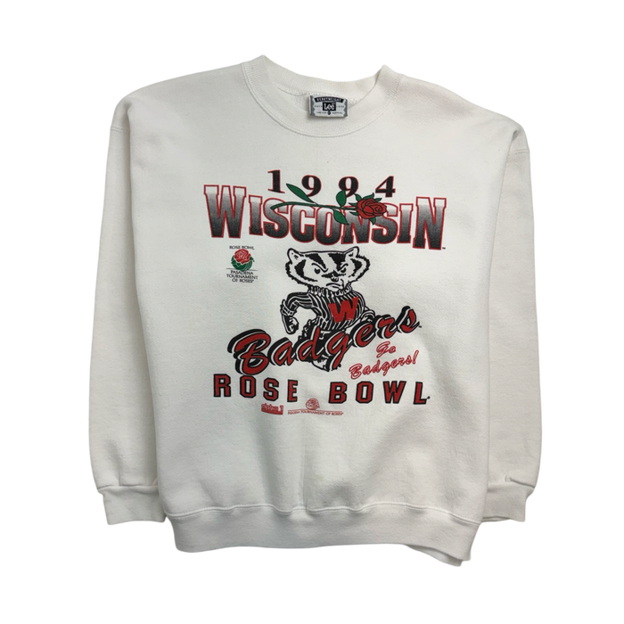 Vintage '94 Wisconsin Rose Bowl Sweatshirt White | Vitnage Clothing Store Canada