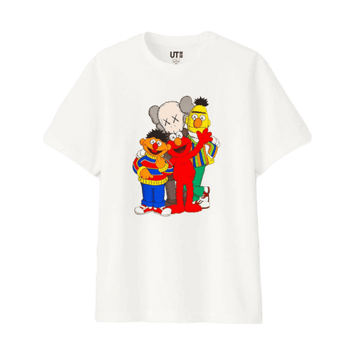 Kaws x Uniqlo Sesame Street Group Tee White | Vintage Clothing Store Canada