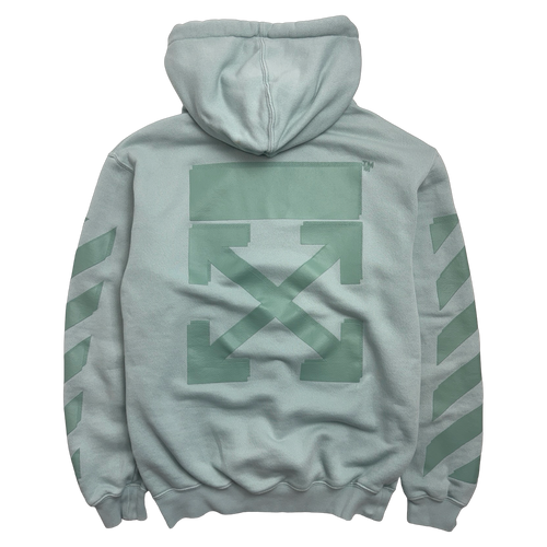 OFF-WHITE Diagonal Hoodie Mint Green (USED) | Vintage Clothing Store Canada