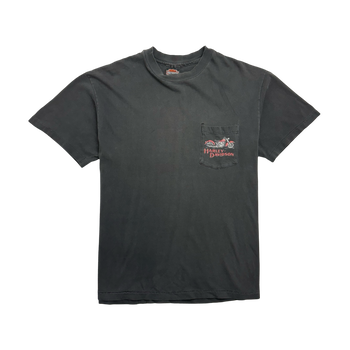 (M) Vintage '87 Victoria BC. Harley Davidson Tee Black