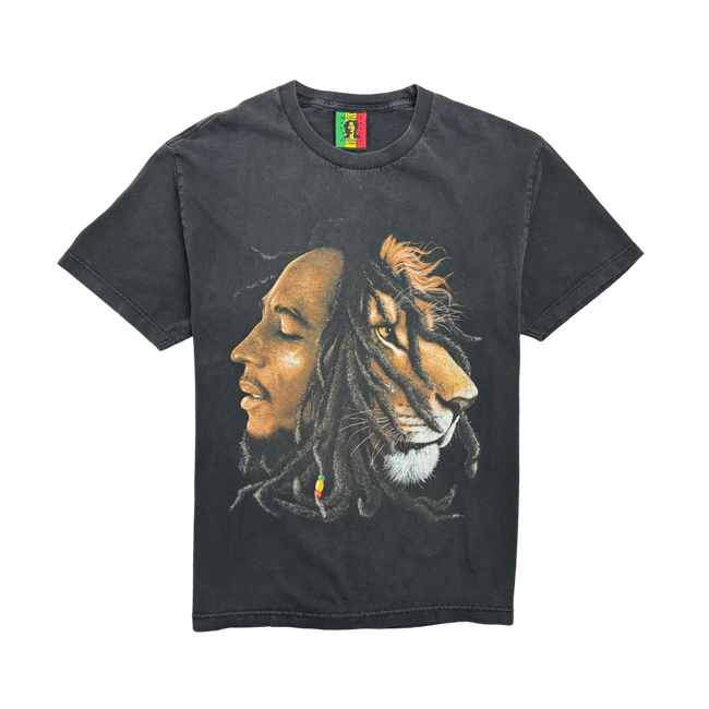 (L) Vintage Bob Marley Lion Tee Black