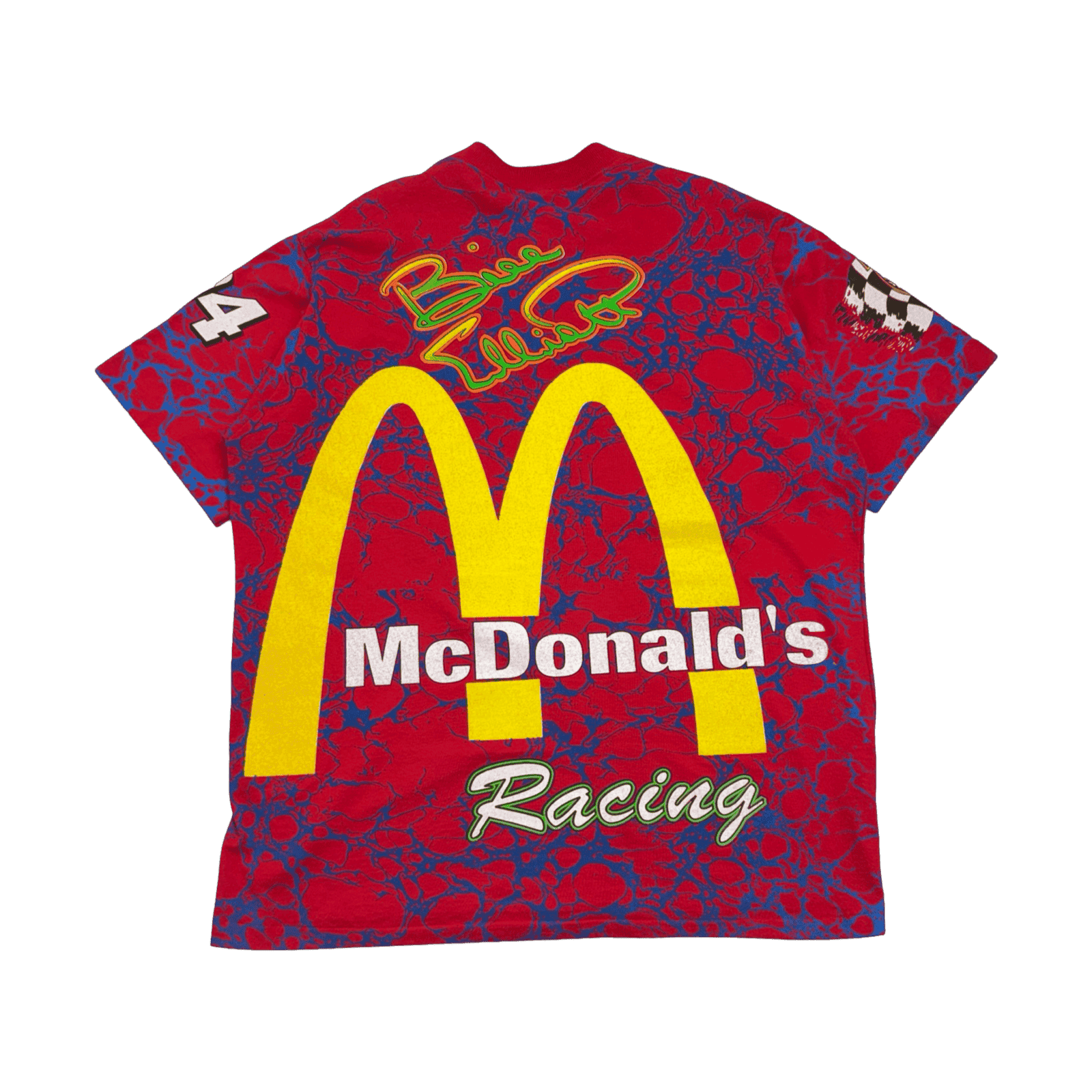 1995 McDonald's Racing Bill Elliott Nascar Tee Red