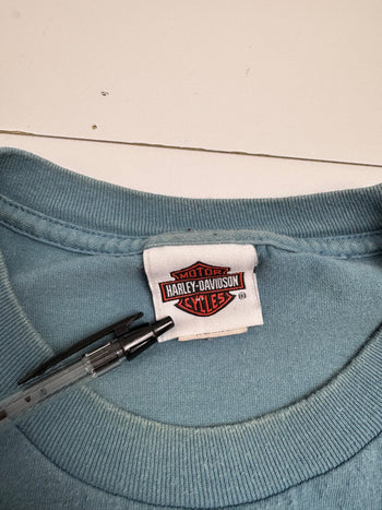 Harley Davidson Cancun Mexico Tee Light Blue