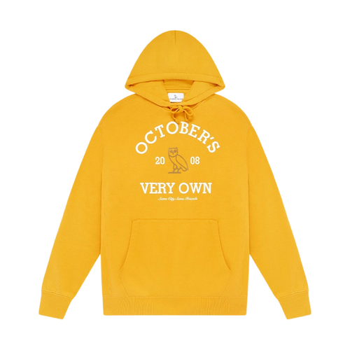 OVO Collegiate Hoodie Yellow | Vintage Clothing Store Canada