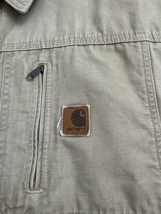 Vintage Carhartt Light Zip Up Jacket Tan | Vitnage Clothing Store Canada