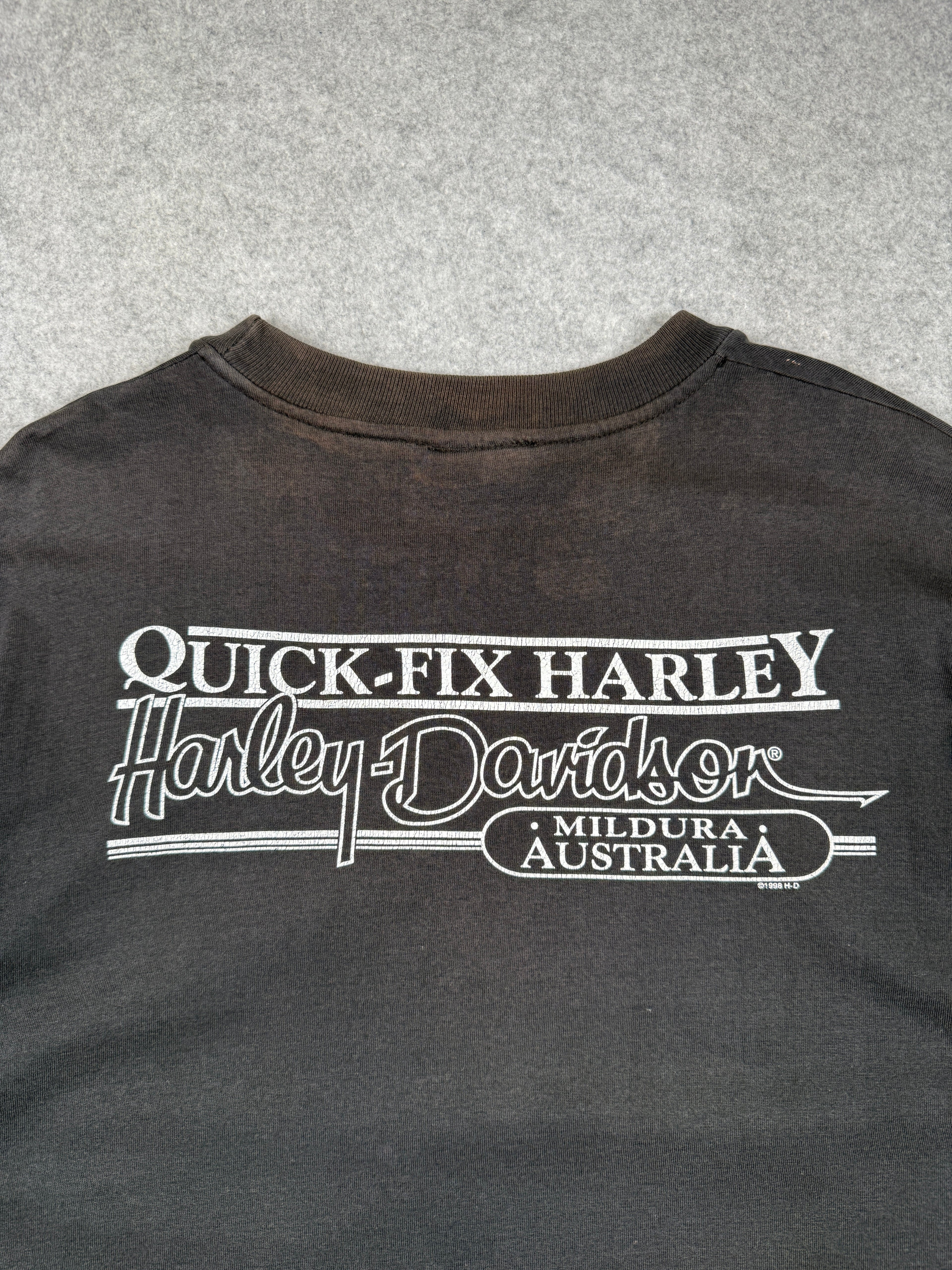 Vintage Harley Davidson Handprint Tee Black