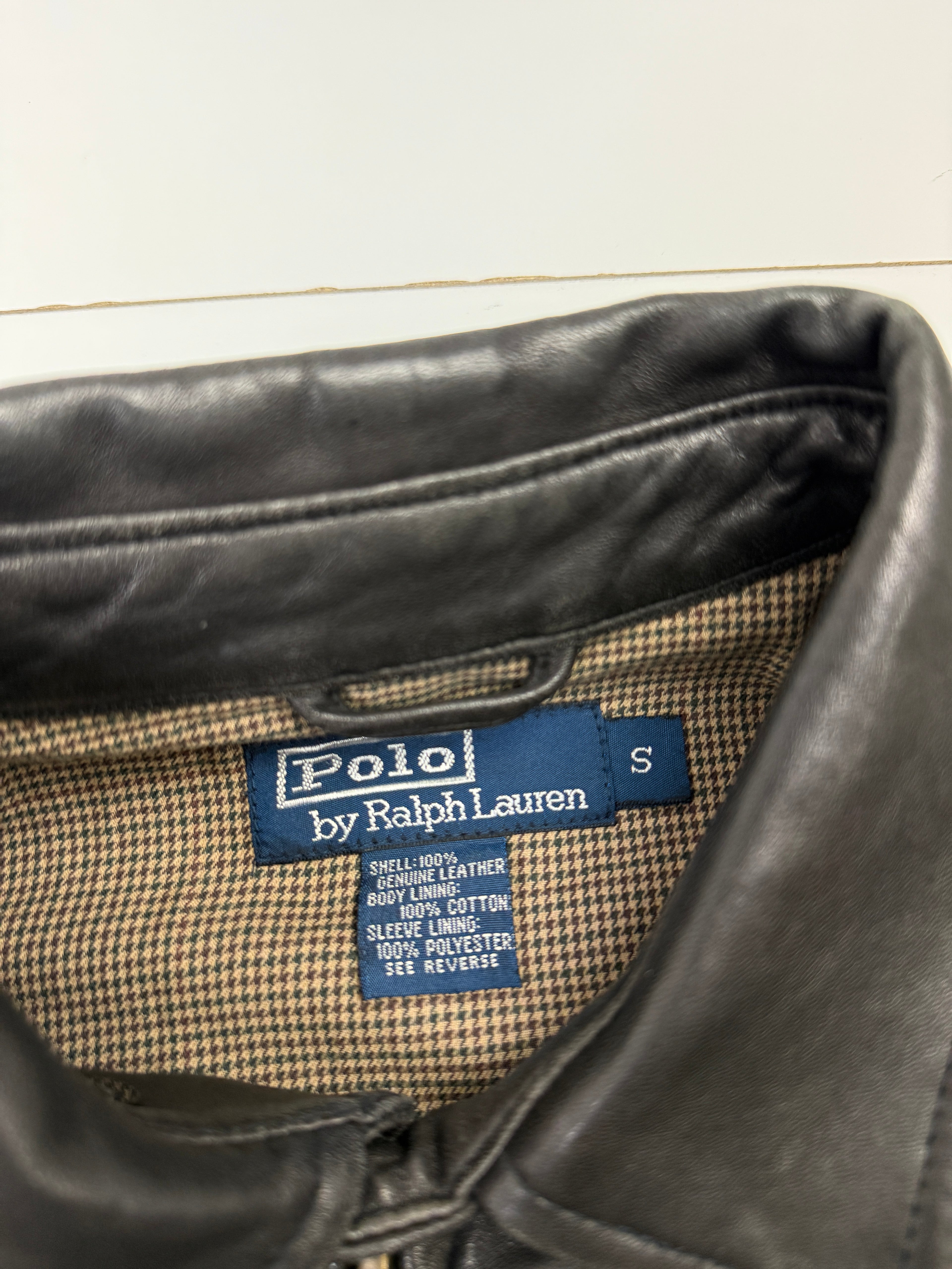 Vintage Polo Ralph Lauren Leather Jacket Brown