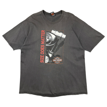 Vintage Harley Davidson Size Does Matter Tee Black