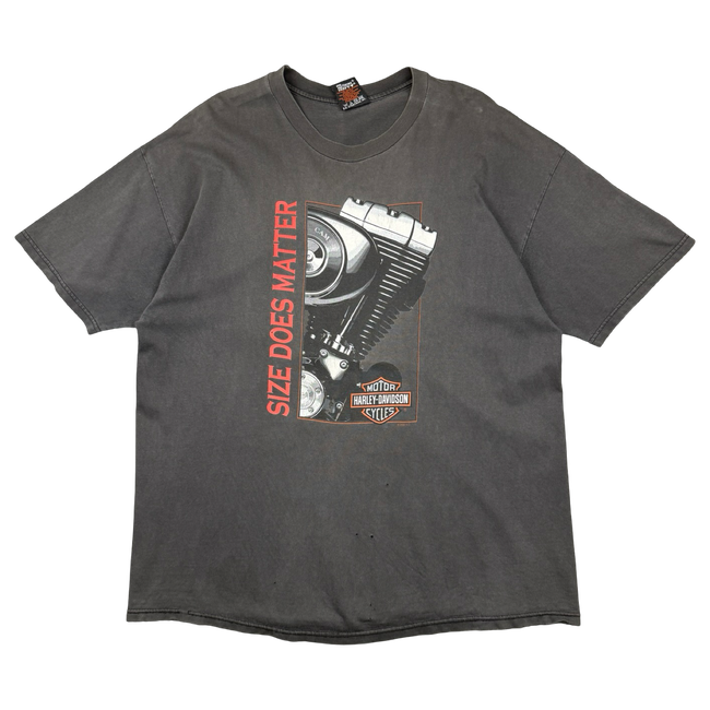 Vintage Harley Davidson Size Does Matter Tee Black