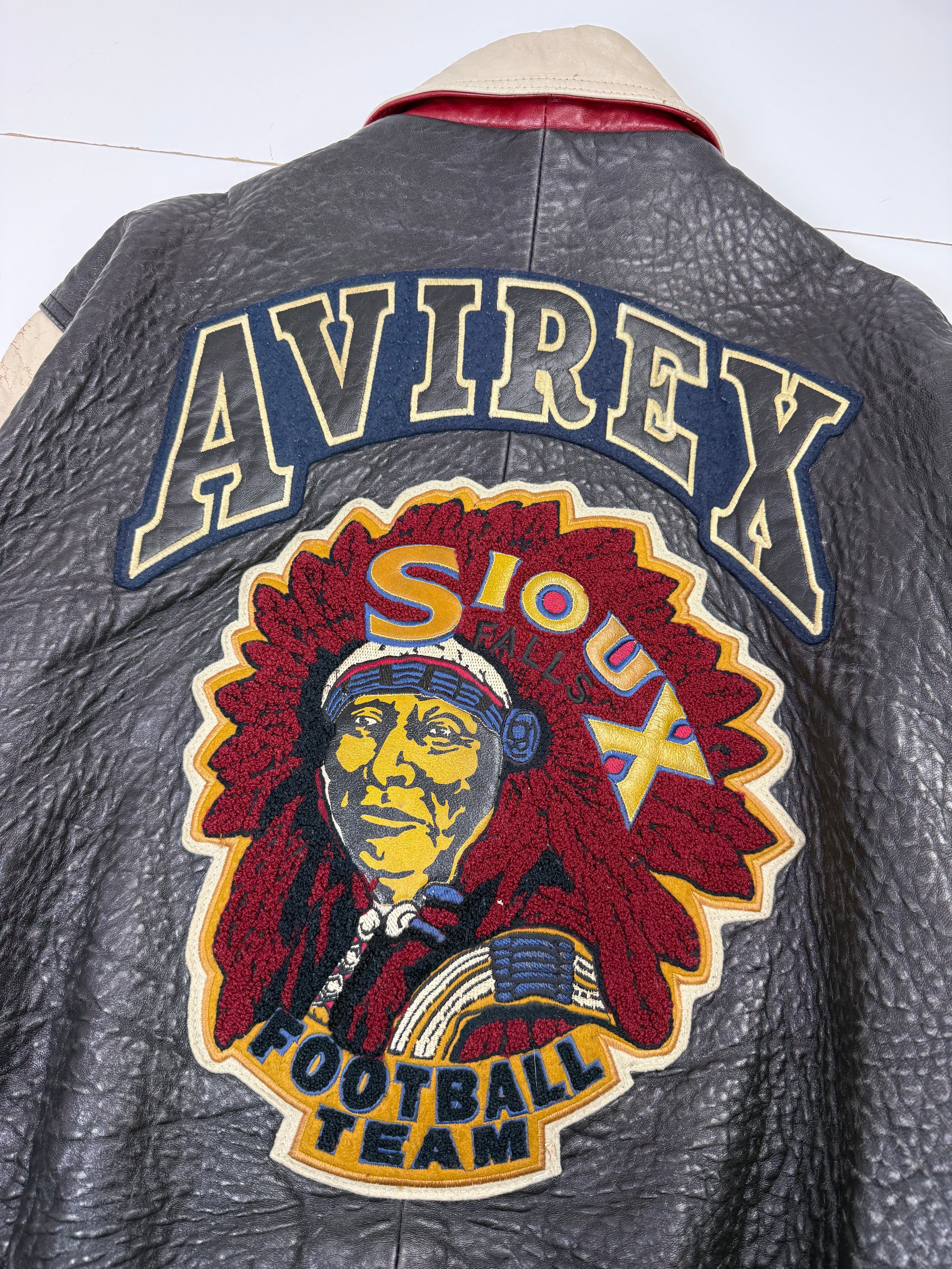 Vintage Avirex Sioux Varsity Leather Jacket