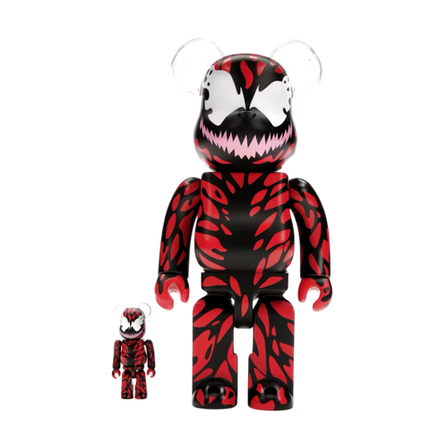 Bearbrick x Marvel Carnage 100% & 400% Set | Vintage Clothing Store Canada