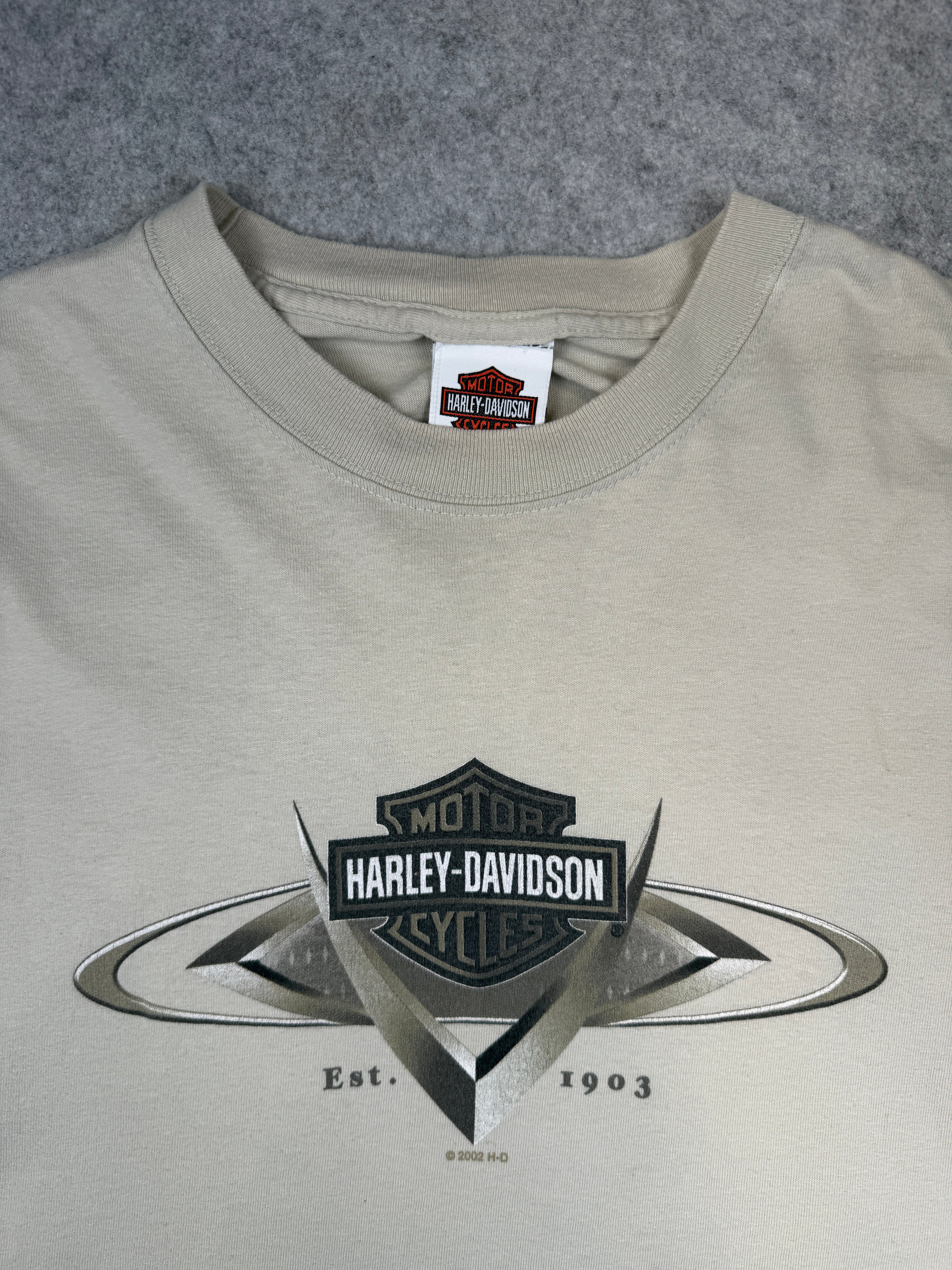 Vintage Harley Davidson Motown Tee Beige