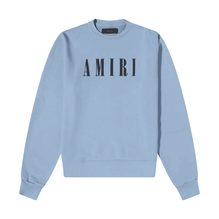 Amiri Core Logo Crewneck Dusty Blue | Vitnage Clothing Store Canada