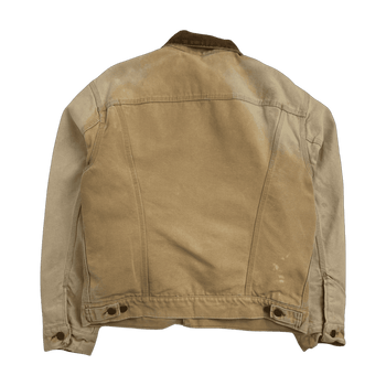 (S) Vintage Carhartt Fleece Lined Button Up Jacket Beige