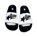 A Bathing Ape Bape Sta Slides Black/White