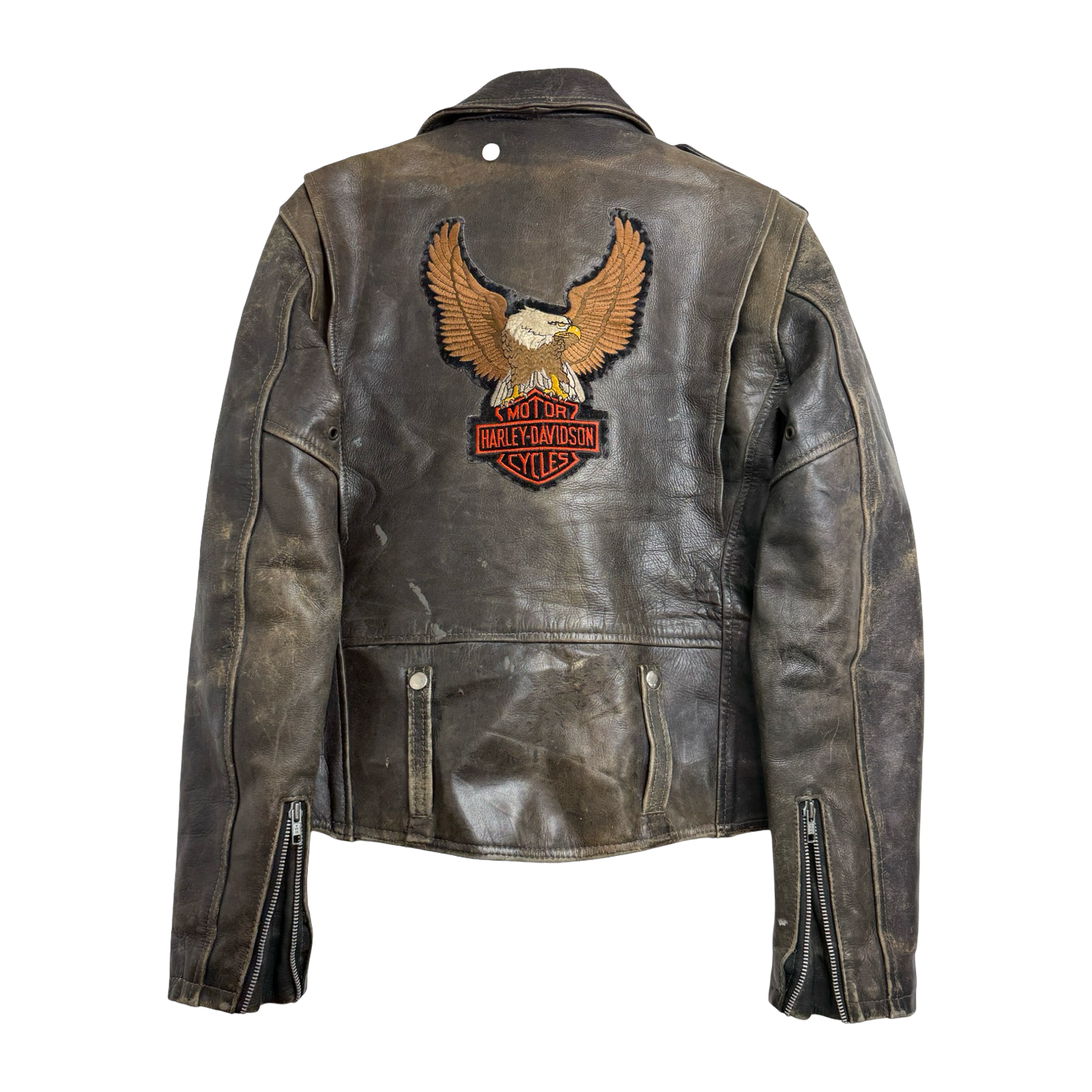 Vintage Harley Davidson Biker Leather Jacket
