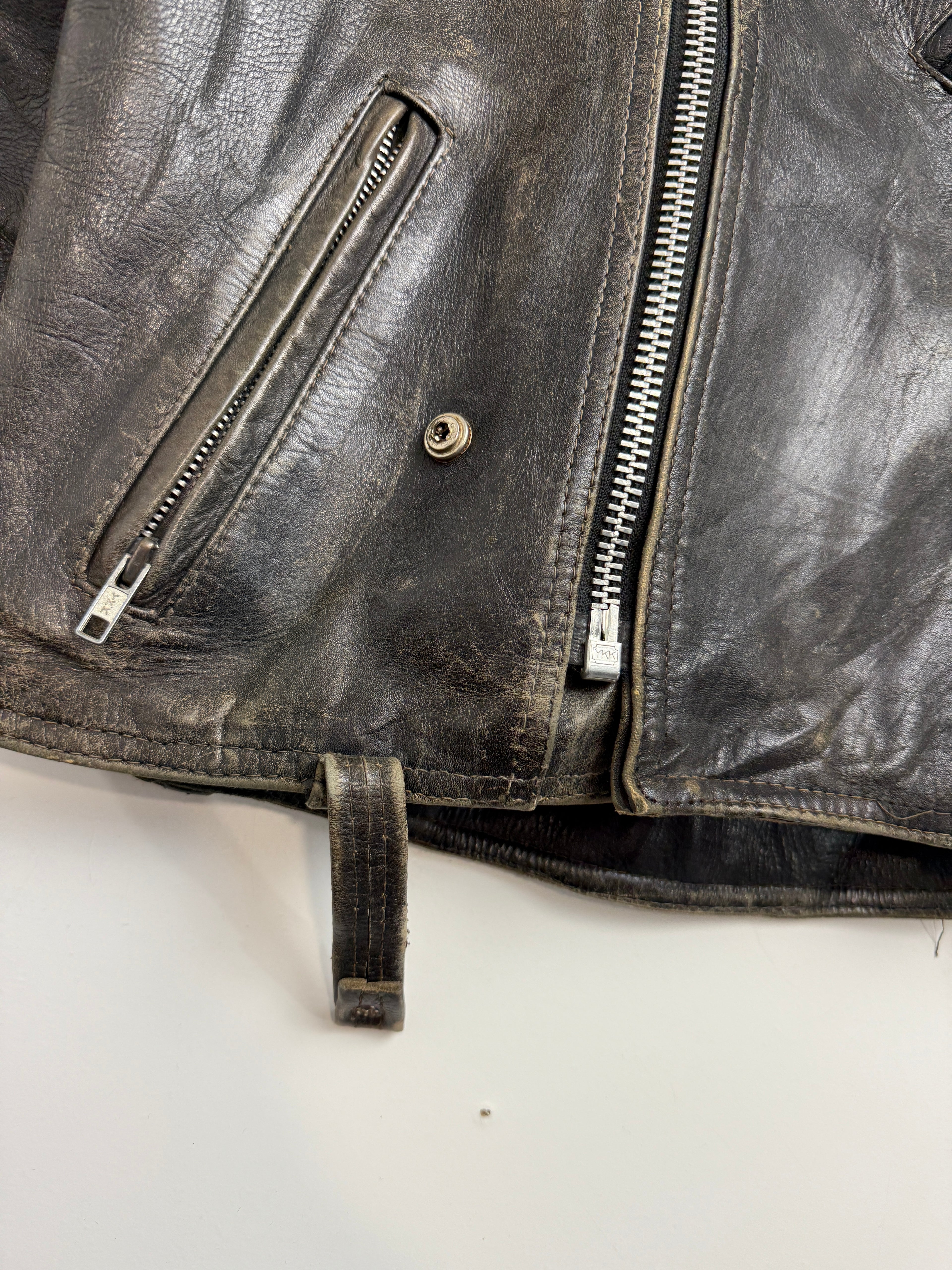 Vintage Harley Davidson Biker Leather Jacket